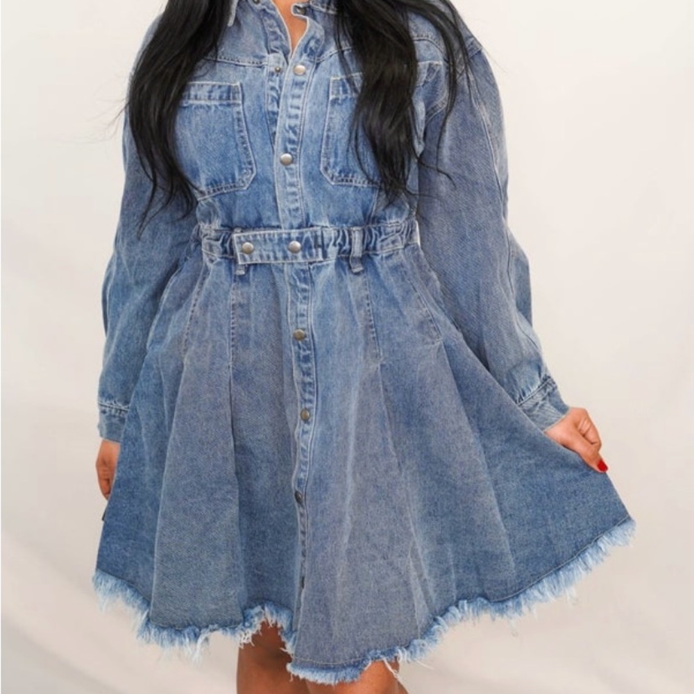 Listicle Denim Dress